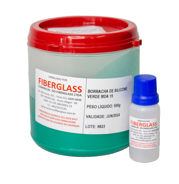 BORRACHA SILICONE VERDE MDA15 - (500g) -  C/ CATALISADOR