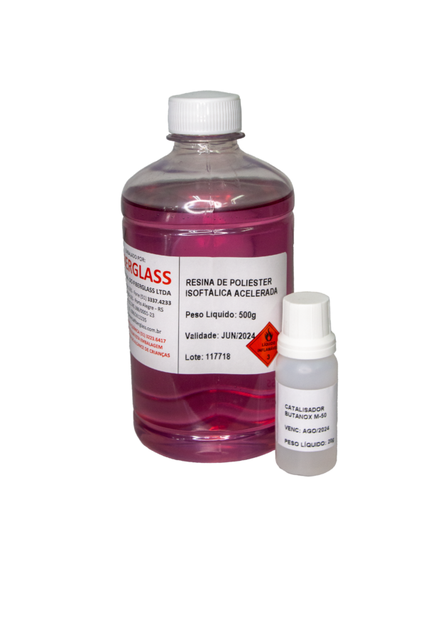 RESINA POLIESTER ISOFTALICA C/ NPG - (500g)